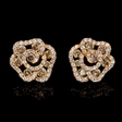 .94ct Diamond 18k Rose Gold Cluster Earrings