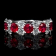 1.75ct Diamond and Ruby 18k White Gold Ring