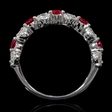 1.75ct Diamond and Ruby 18k White Gold Ring