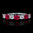 .56ct Diamond and Ruby 18k White Gold Ring