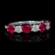 .56ct Diamond and Ruby 18k White Gold Ring