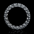 2.83cts Diamond 18k White Gold Wedding Band Ring