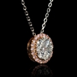 .52ct Diamond 18k Two Tone Gold Pendant Necklace