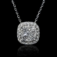.81ct Diamond 18k White Gold Pendant Necklace