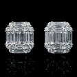 2.55ct Diamond 18k White Gold Cluster Earrings