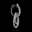 3.71ct Diamond 18k White Gold Dangle Earrings