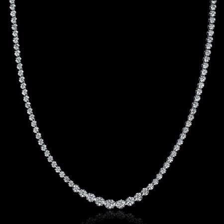 5.56ct Diamond 18k White Gold Necklace
