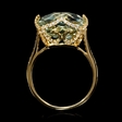 .45ct Diamond and Green Amethyst 18k Yellow Gold Ring