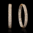 9.50ct Diamond 18k Rose Gold Hoop Earrings