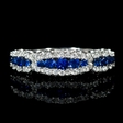 .24ct Diamond and Blue Sapphire 18k White Gold Ring
