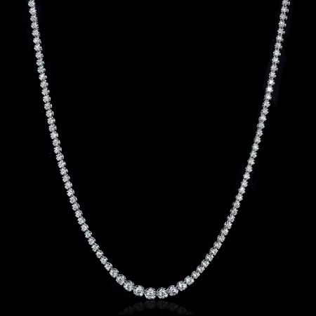 4.11cts Diamond 18k White Gold Necklace