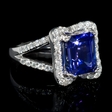 .84ct Diamond and Tanzanite 14k White Gold Ring