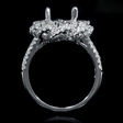 2.13ct Diamond 18k White Gold Halo Engagement Ring Setting