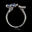 .44ct Diamond and Blue Sapphire 18k White Gold Ring