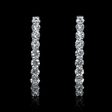 4.74ct Diamond 18k White Gold Huggie Earrings