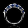 .48ct Diamond and Blue Sapphire 18k White Gold Ring