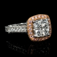 1.37cts Diamond 18k White and Rose Gold Ring