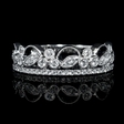 .35ct Diamond Antique Style 18k White Gold Wedding Band Ring