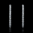 1.23cts Diamond 18k White Gold Hoop Earrings