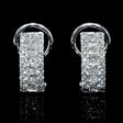 .61ct Diamond 18k White Gold Huggie Earrings