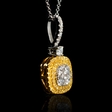 1.03cts Diamond 14k White and Rose Gold Pendant Necklace.