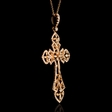 .84ct Diamond 18k Rose Gold Cross Pendant