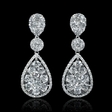 4.35cts Diamond 18k White Gold Dangle Earrings