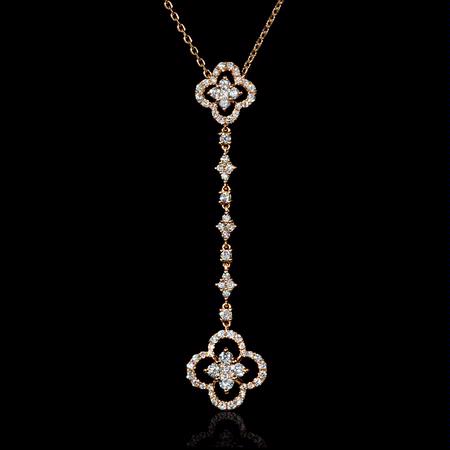 .85ct Diamond 18k White Gold Pendant Necklace