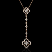 Diamond 18k Rose Gold Pendant Necklace 