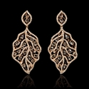 Diamond 18k Rose Gold Dangle Earrings