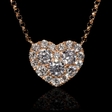 .69ct Diamond 18k White Gold Heart Pendant Necklace