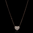 .69ct Diamond 18k White Gold Heart Pendant Necklace