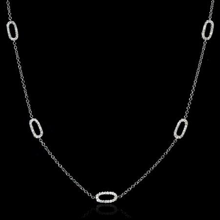 .90ct Diamond 18k White Gold Necklace