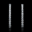 3.30cts Diamond 18k White Gold Hoop Earrings