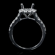 .99ct Diamond 18k White Gold Halo Engagement Ring Setting