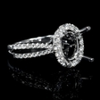 .63ct Diamond 18k White Gold Halo Engagement Ring Setting