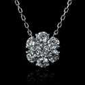 Diamond 14k White Gold Pendant Necklace
