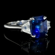 .76ct Diamond and Blue Sapphire Platinum Ring