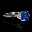 .58ct Diamond and Blue Sapphire 18k White Gold Ring