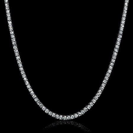 23.38cts Diamond 14k White Gold Necklace