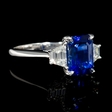 .84ct Diamond and Ceylon Blue Sapphire 18k White Gold Ring