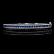 .86ct Diamond and Blue Sapphire 18k White Gold Bracelet