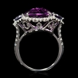 .61ct Diamond Amethyst and Iolite 18k White Gold Ring