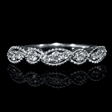.27ct Diamond 18k White Gold Antique Style Wedding Band Ring