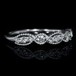 .27ct Diamond 18k White Gold Antique Style Wedding Band Ring