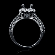 .82ct Diamond 18k White Gold Halo Engagement Ring Setting