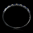 .76ct Diamond and Blue Sapphire 18k White Gold Bracelet