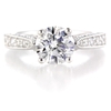 Diamond Antique Style Platinum Engagement Ring Mounting