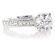 .56ct Diamond Antique Style Platinum Engagement Ring Mounting