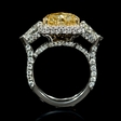 2.13cts Diamond Platinum 18k Yellow Gold Ring